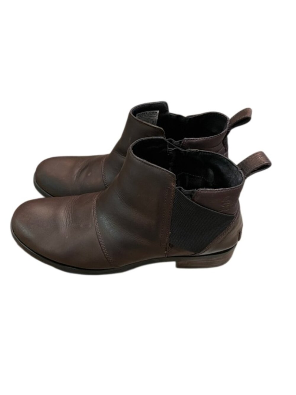 SOREL Emelie Waterproof Chelsea Boots Brown Leather Women’s Size 10 NL2671-908